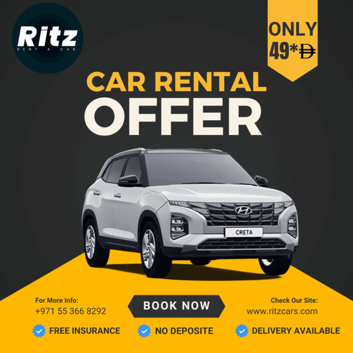 Hyundai Creta car available for monthly rental in Dubai
